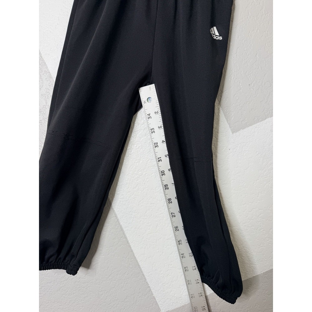 Adidas Youth XS Black Aeroready Baseball Pull-On Pants Belt Loops Elastic Cuffs - Picture 11 of 13